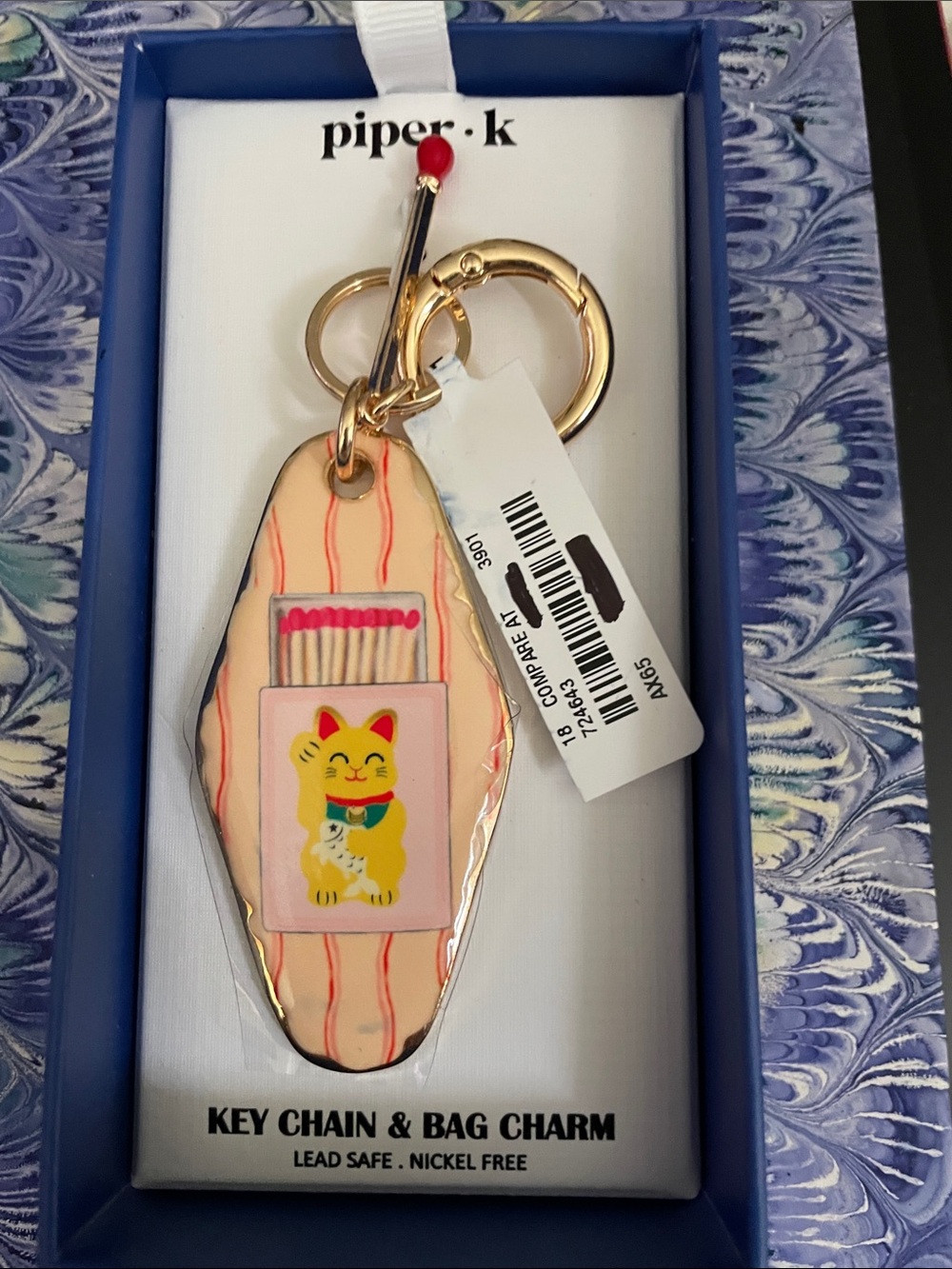 Piper.k key chain and bag charm. Lead safe and nickel free.